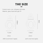 Glass Baby Bottle Dual Use Drinking Cup with Handle