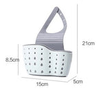 Adjustable Kitchen Sink Holder Faucet Hanging Soap & Sponge Organizer