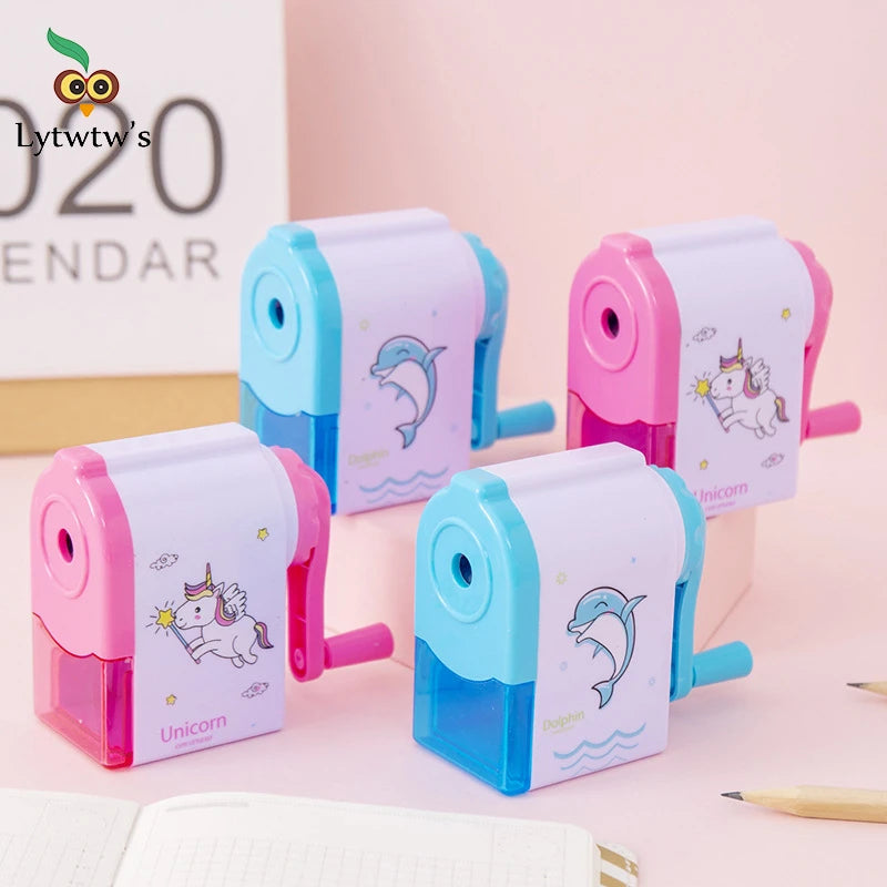 Lytwtw Cute Unicorn Dolphin Mechanical Pencil Sharpener