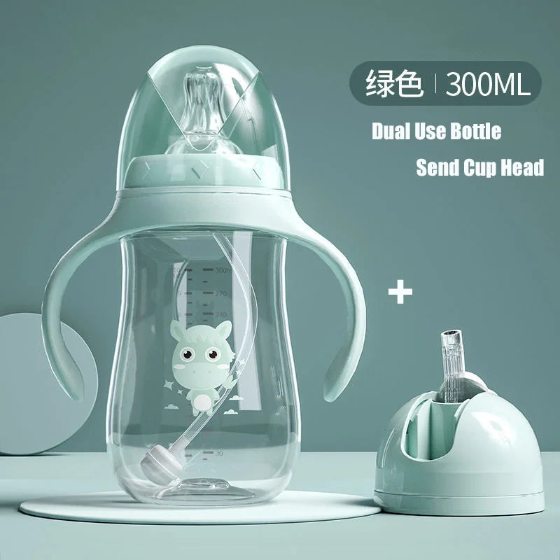 BPA Free Baby Feeding Bottle Wide-Caliber Straw Cup