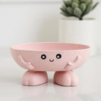 Cartoon Smiley Soap Box – Hand Shape Drain Soap Holder for Bathroom