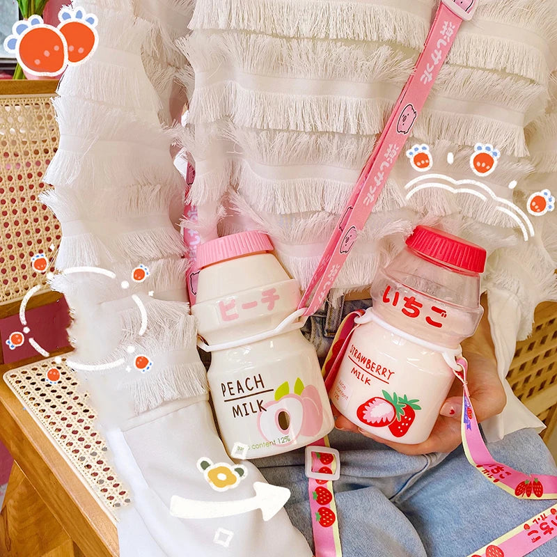 480ml Cute Fruit Water Bottle BPA Free Strawberry Drink Cup