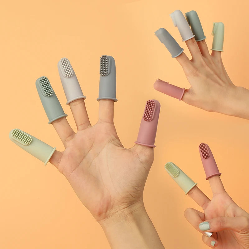 5PCS Baby Silicone Finger Toothbrush 360° Oral Care Brush