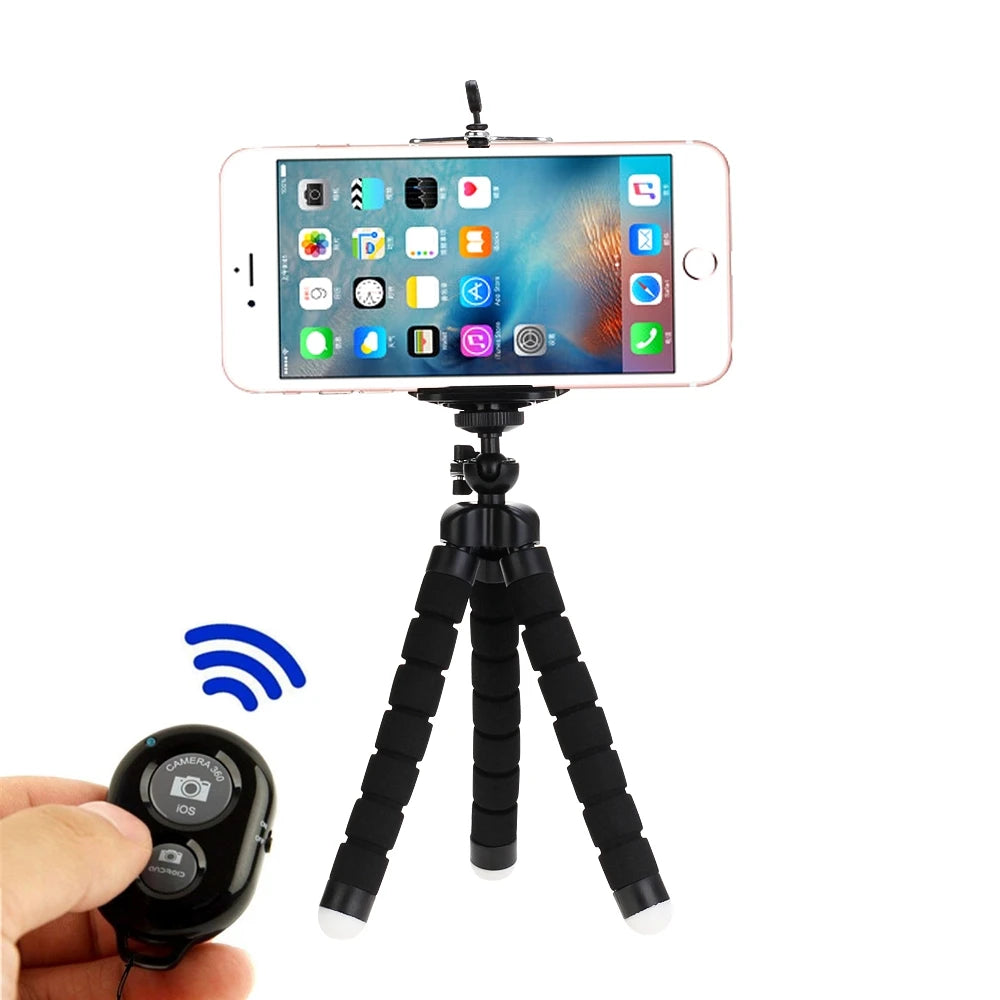 Mini Tripod Stand for Smartphone Flexible Octopus Stand Camera Holder with Clip