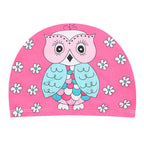 Kids Cartoon Swimming Cap Elastic Fabric Swim Hat