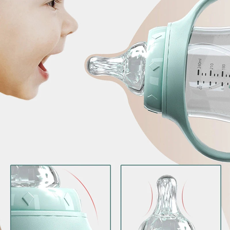 BPA Free Baby Feeding Bottle Wide-Caliber Straw Cup