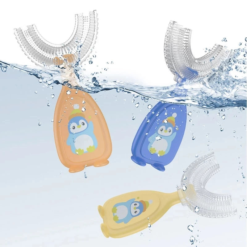 Kids 360° U Shape Toothbrush Soft Silicone Baby Teeth Brush