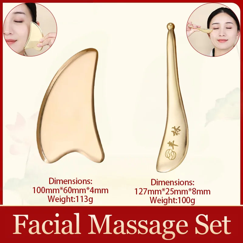 Kansa Wand Guasha Face Massager UK Facial Massage Tool