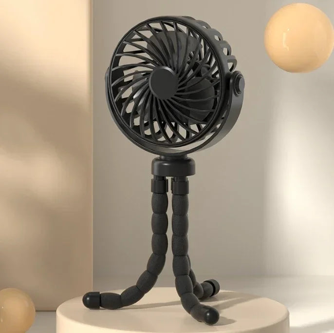 Multi-Functional Stroller Mini Fan USB Rechargeable Portable Fan