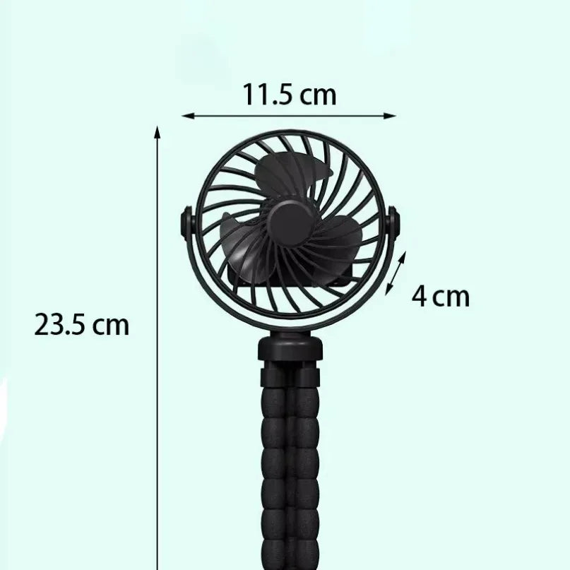 Multi-Functional Stroller Mini Fan USB Rechargeable Portable Fan
