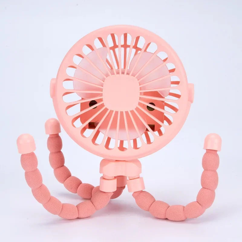 Multi-Functional Stroller Mini Fan USB Rechargeable Portable Fan