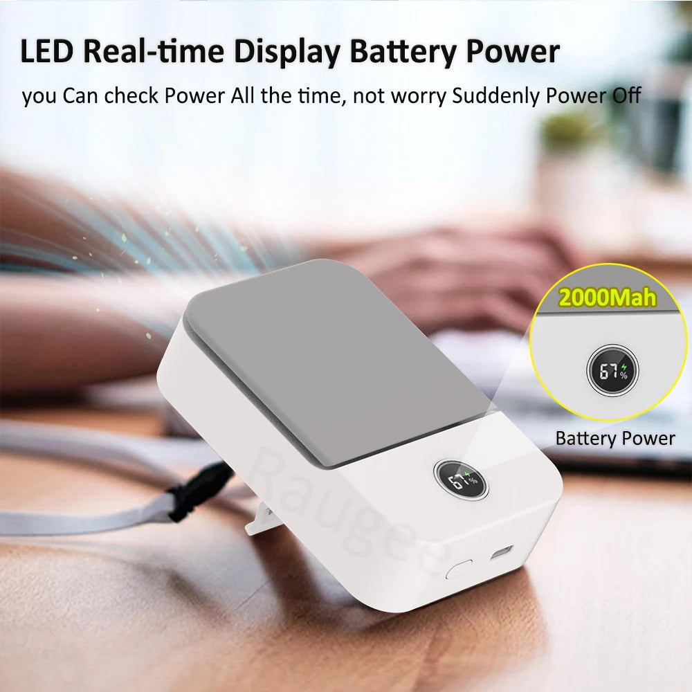 Portable Waist Fan USB Rechargeable Neck Fan