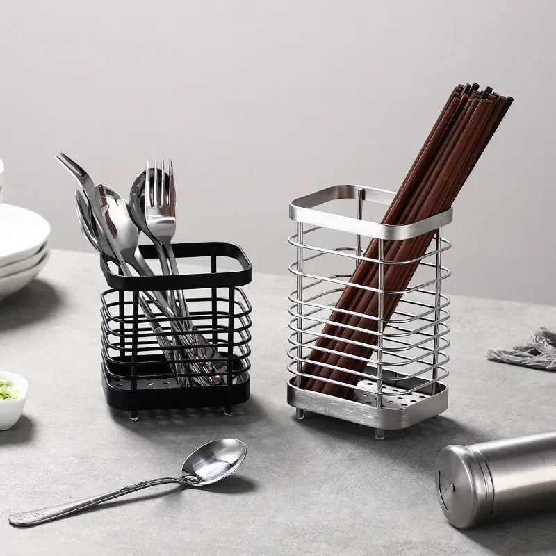 Hanging Cutlery Holder Stainless Steel Drainer Main image