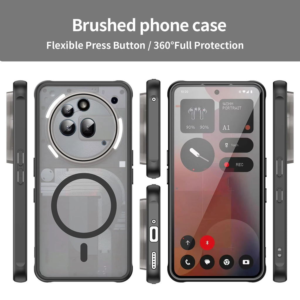 Matte MagSafe Magnetic Clear Case for Nothing Phone 3A 4A Pro Cover
