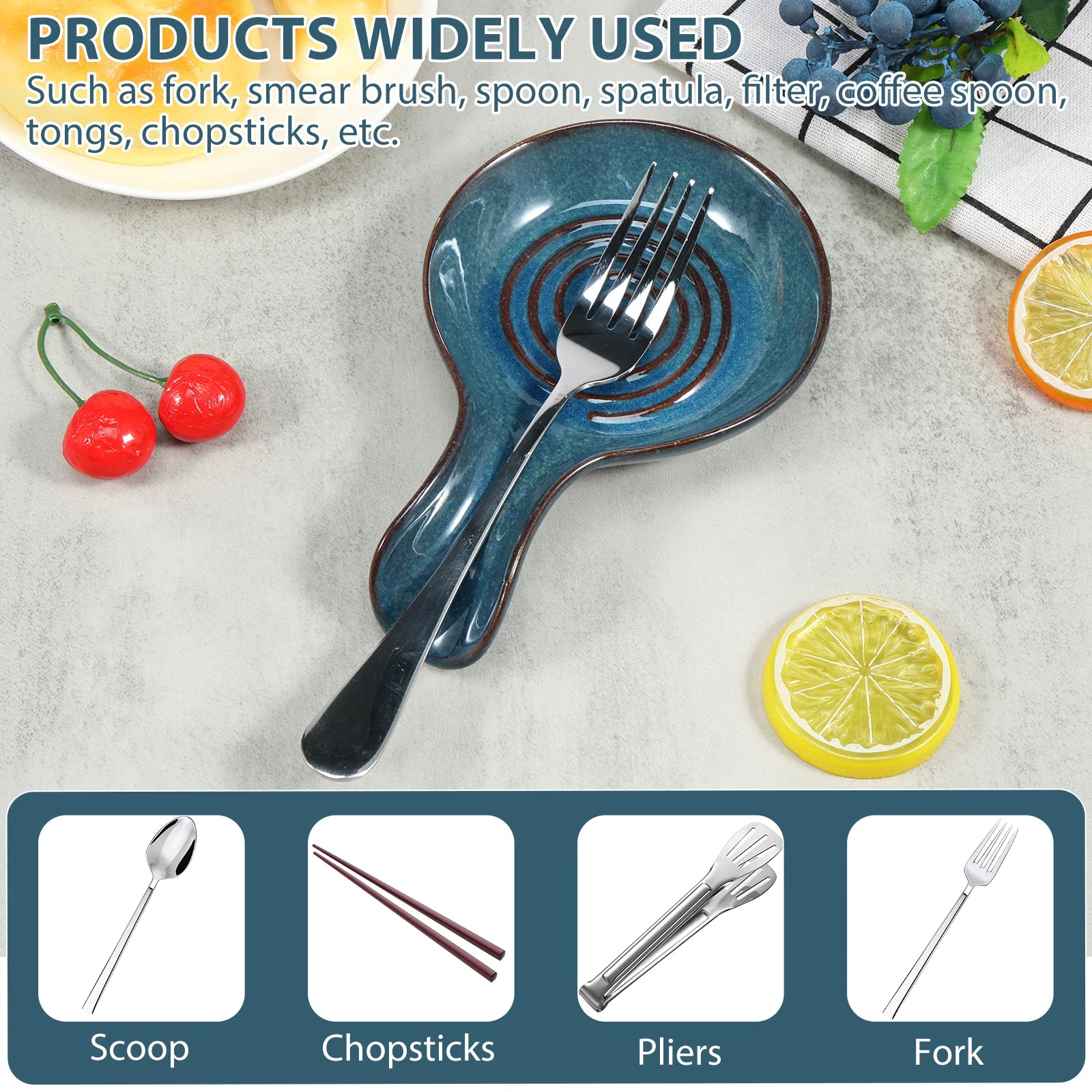Large Ceramic Spoon Rest Dishwasher Safe Holder