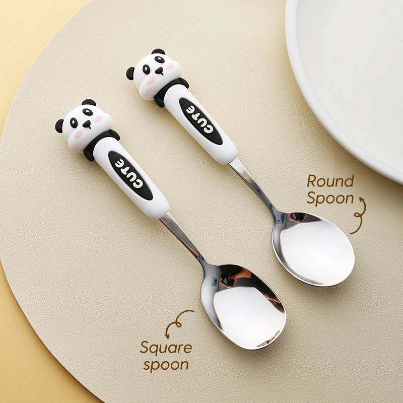 Cute Animal Stainless Steel Spoon – Panda Rabbit Bear Coffee Dessert Spoon