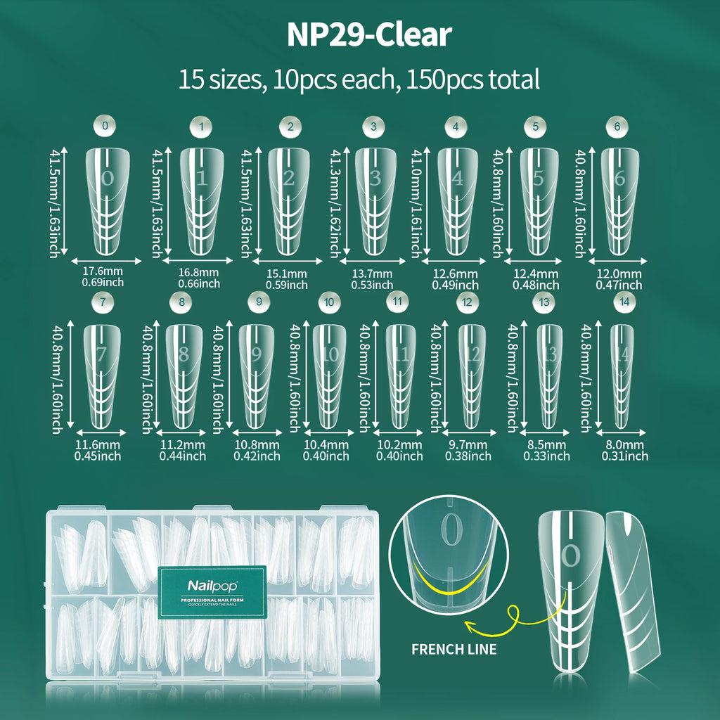 Nailpop Dual Forms Reusable Nail Extension Molds with Scale Design