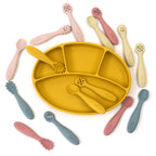 3PCS Baby Learning Spoon Set Soft Feeding Spoons for Toddlers