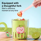 UFORU Dopamine Fruit Cup Portable Leak Proof Yogurt Cup with Fork