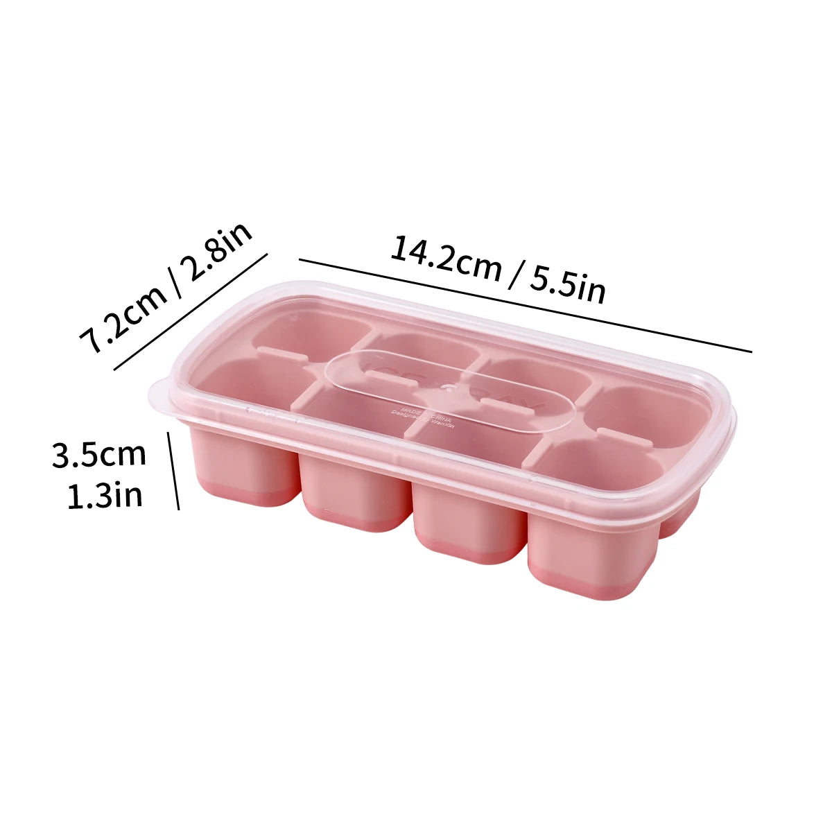 Mini Silicone Ice Cube Tray UK 8 Grid Ice Mold With Lid| Whisky Ice Maker