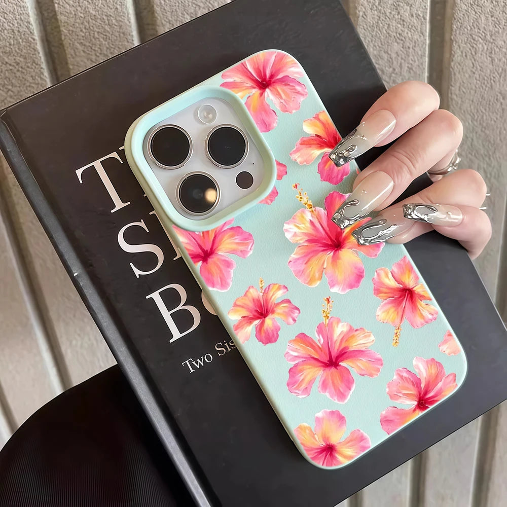 Bright Colorful Flower Case for iPhone 17 16 15 14 13 12 Pro Max Cover
