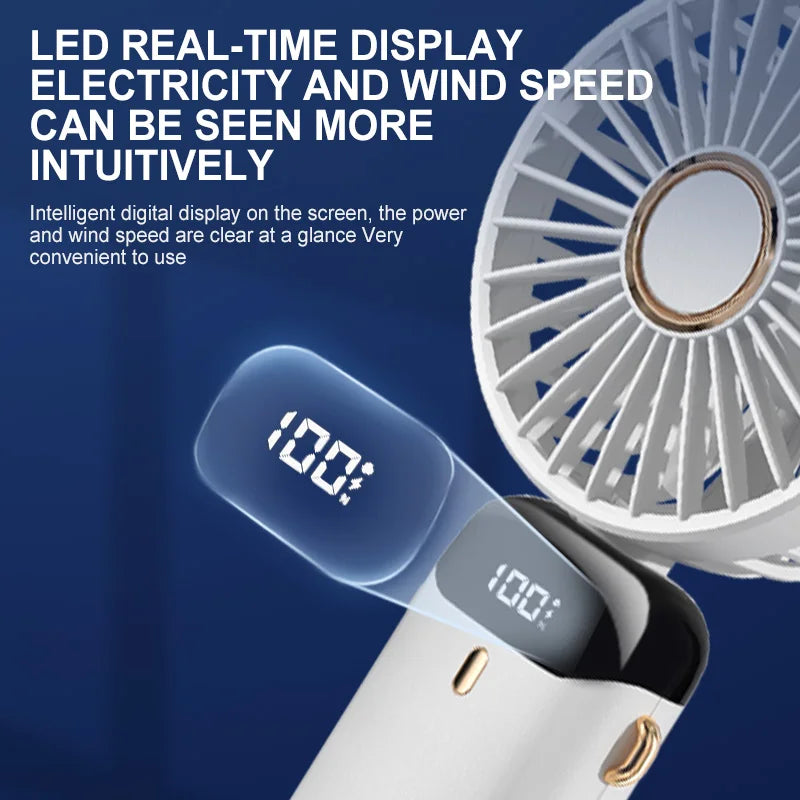 Foldable Mini Neck Fan USB Rechargeable 5-Speed Portable Fan