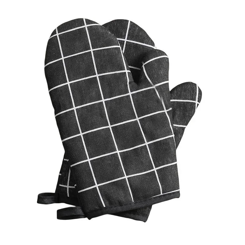 2PCS Heat-Resistant Oven Gloves – Anti-Scald Kitchen Baking Mitts