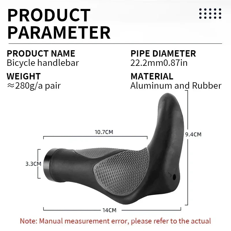 BUCKLOS Ergonomic Extended Bar MTB Handlebar Grips