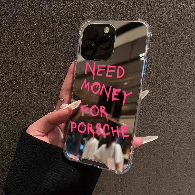 Graffiti Mirror Acrylic Case for iPhone 11 12 13 14 15 16 17 Pro Max