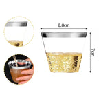25PCS Disposable Champagne Cups Clear Party Plastic Drinking Cups