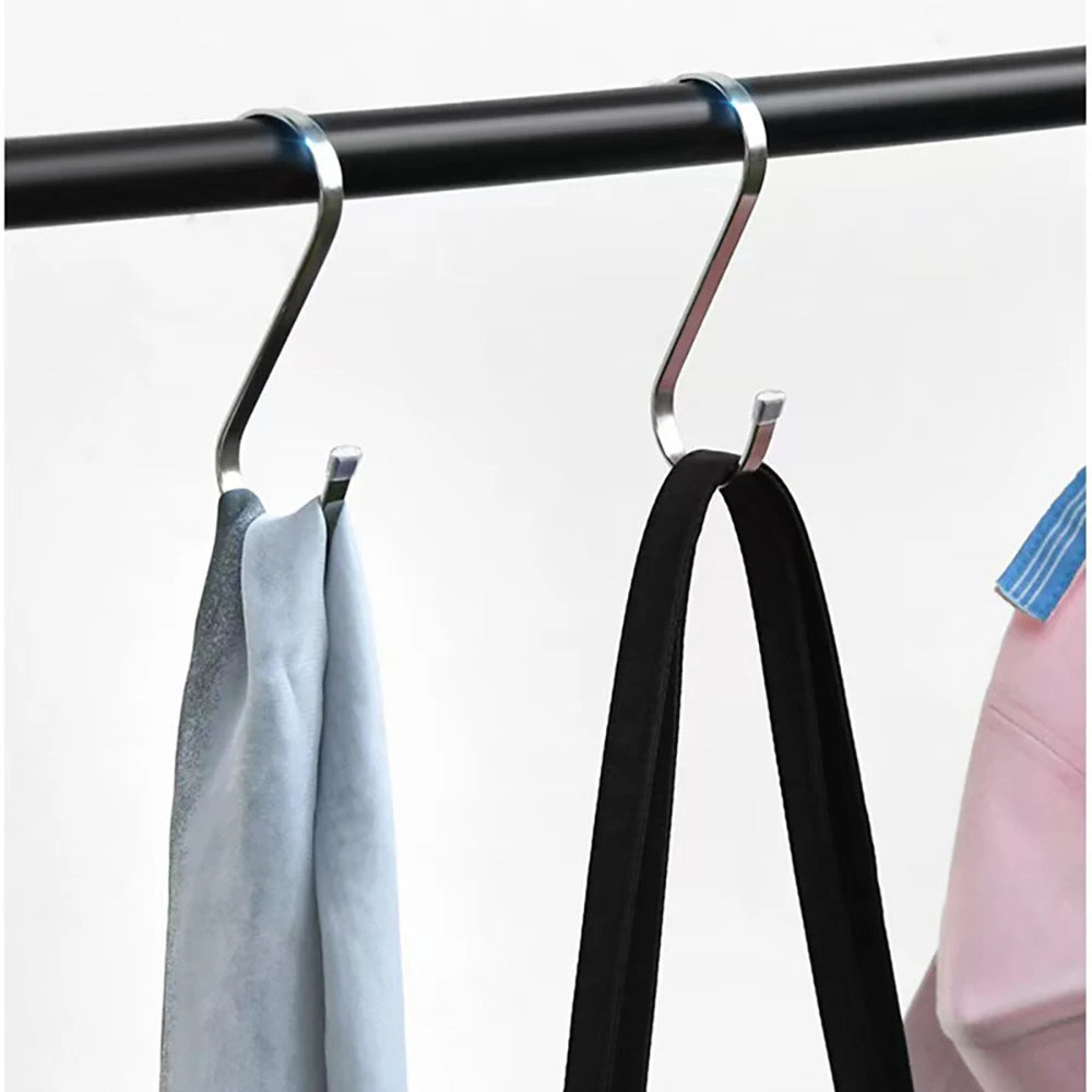 4Pcs Stainless Steel S Hooks Heavy Duty Kitchen Hanging Hooks Secondary image