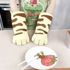 Cute Cat Paw Oven Mitt – Heat Resistant Non-Slip Kitchen Glove