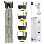 Retro T9 Hair Clipper Cordless Trimmer USB Recharge Barber Shaver Pro