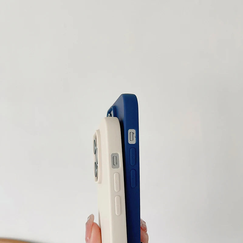 Candy Color Silicone Case for iPhone 11 12 13 14 15 16 Pro Max