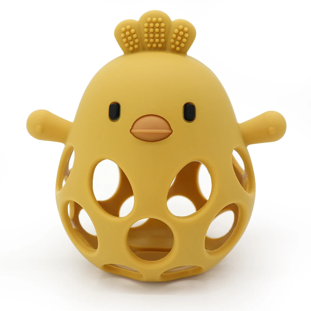 Cartoon Chick Silicone Baby Teether BPA Free Toy