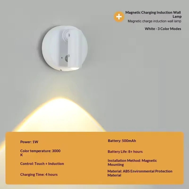 Magnetic Rechargeable LED Wall Light Wireless Lamp