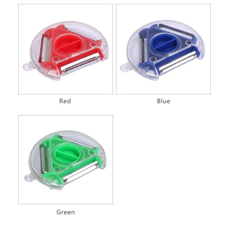 3 in 1 Fruit & Vegetable Peeler – Stainless Steel Multifunction Kitchen Tool