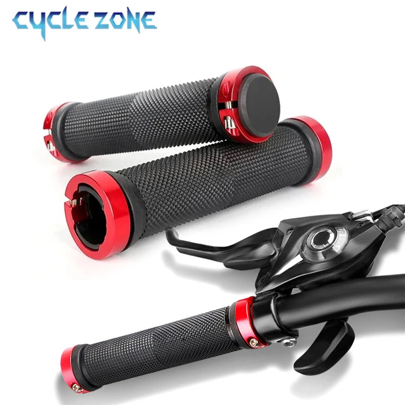 MTB Bicycle Handlebar Grips Anti-Slip Alloy Lock Rubber Bike Grips Secondary image