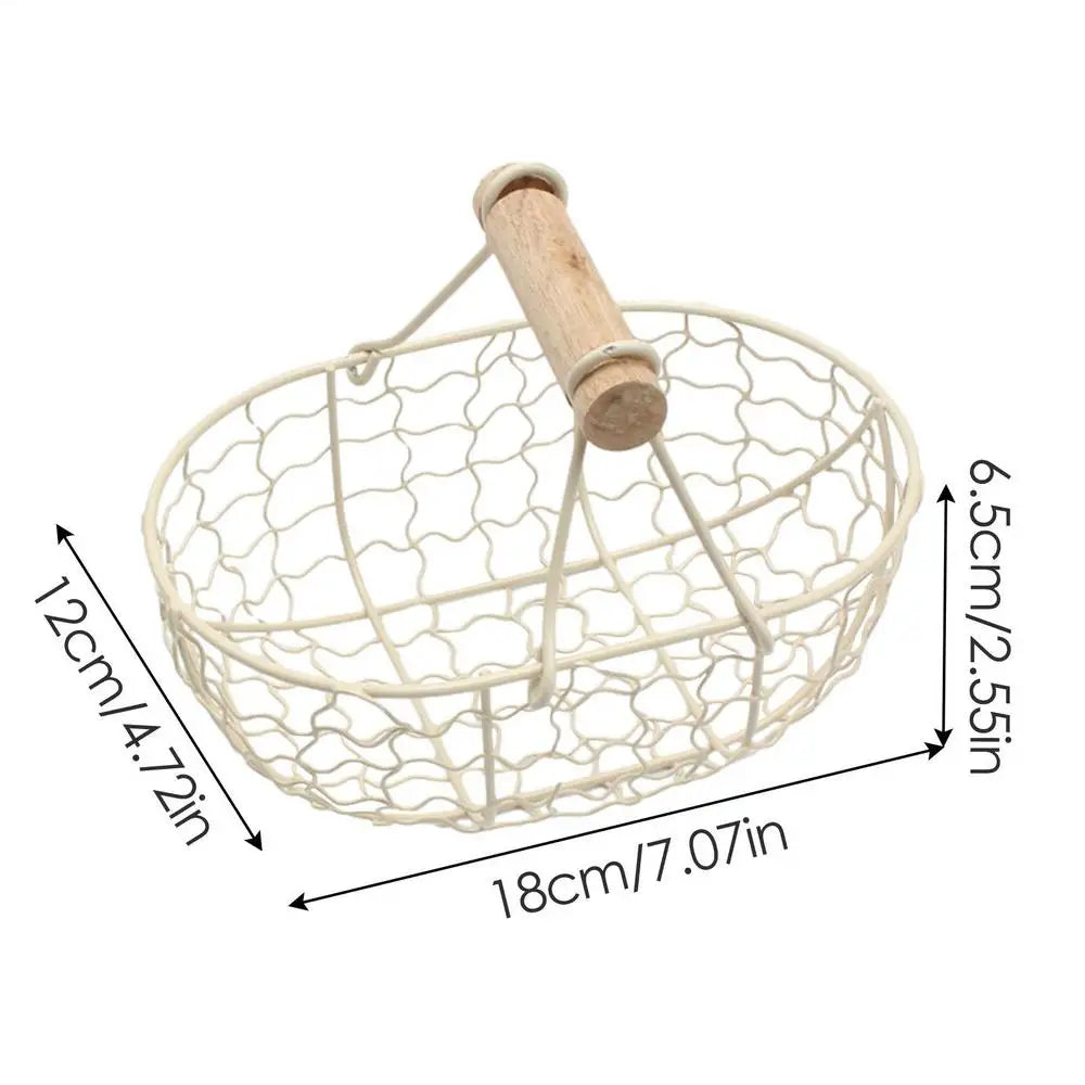 Kitchen Egg Basket Iron Storage Basket