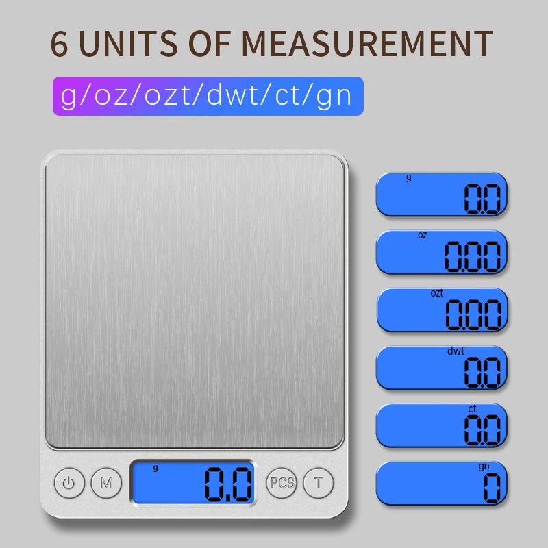 Digital Pocket Scale Precision Jewelry & Kitchen Scale