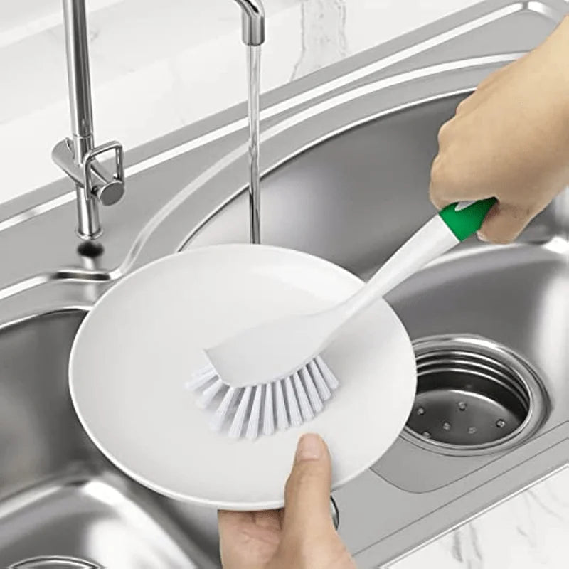 Long Handle Dish Brush Heavy-Duty Pot Scrubber