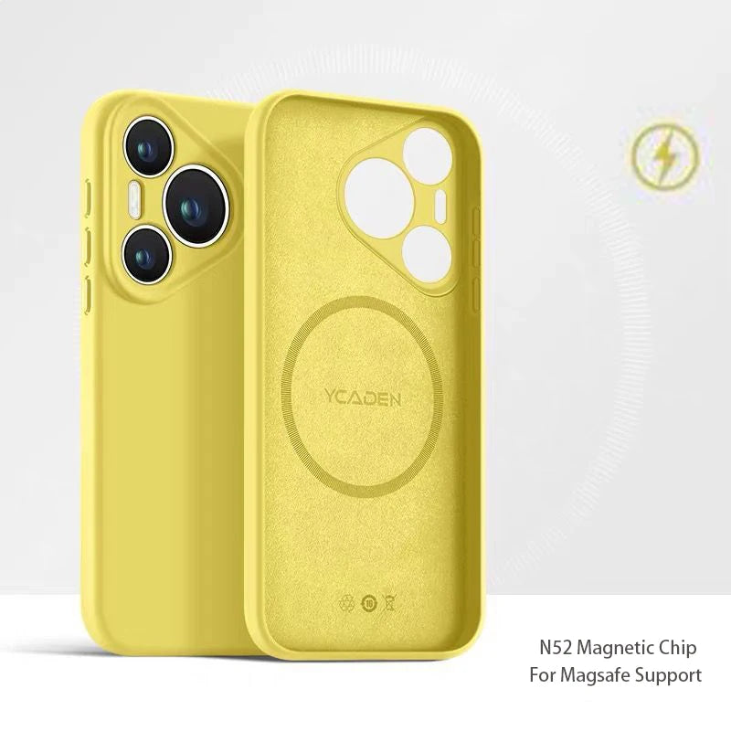 Magnetic Liquid Silicone Case for Huawei Pura 80 70 P60 Nova 14 Pro