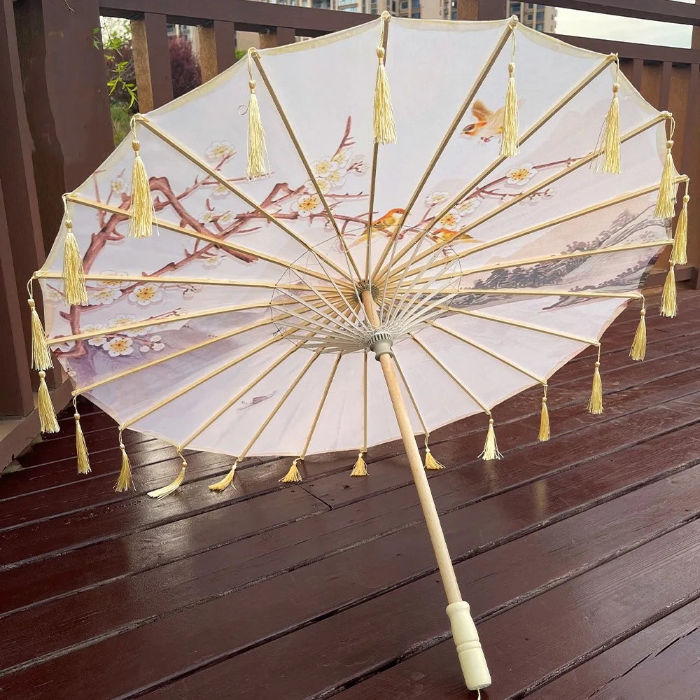 Buy 70cm Chinese Silk Tassel Umbrella