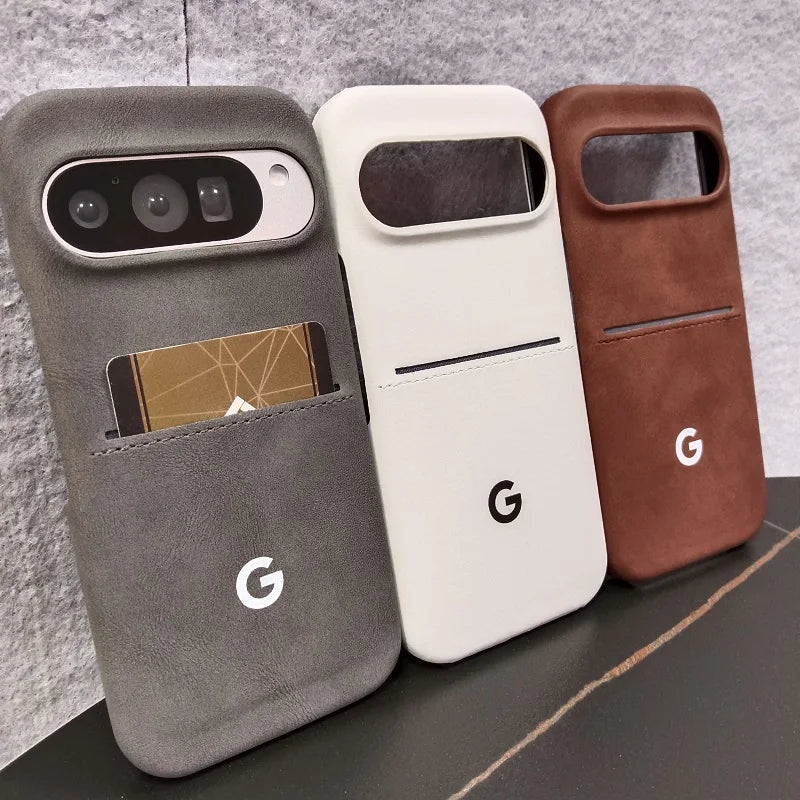 Business Leather Card Holder Case For Google Pixel 10 Pro XL 9 8A