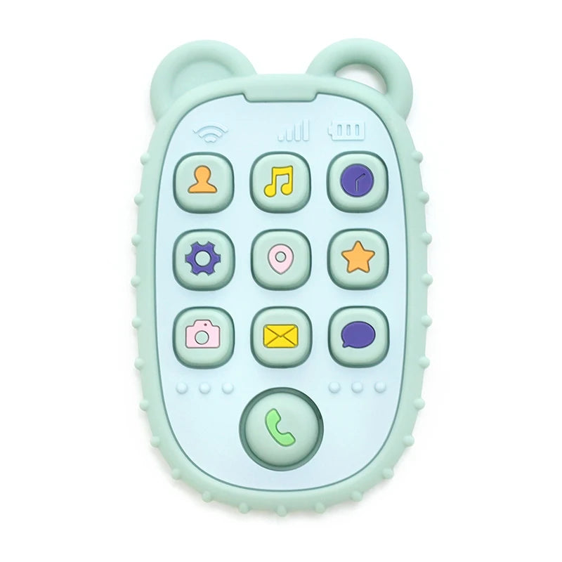 Baby Phone Teether Silicone Sensory Toy for Infants
