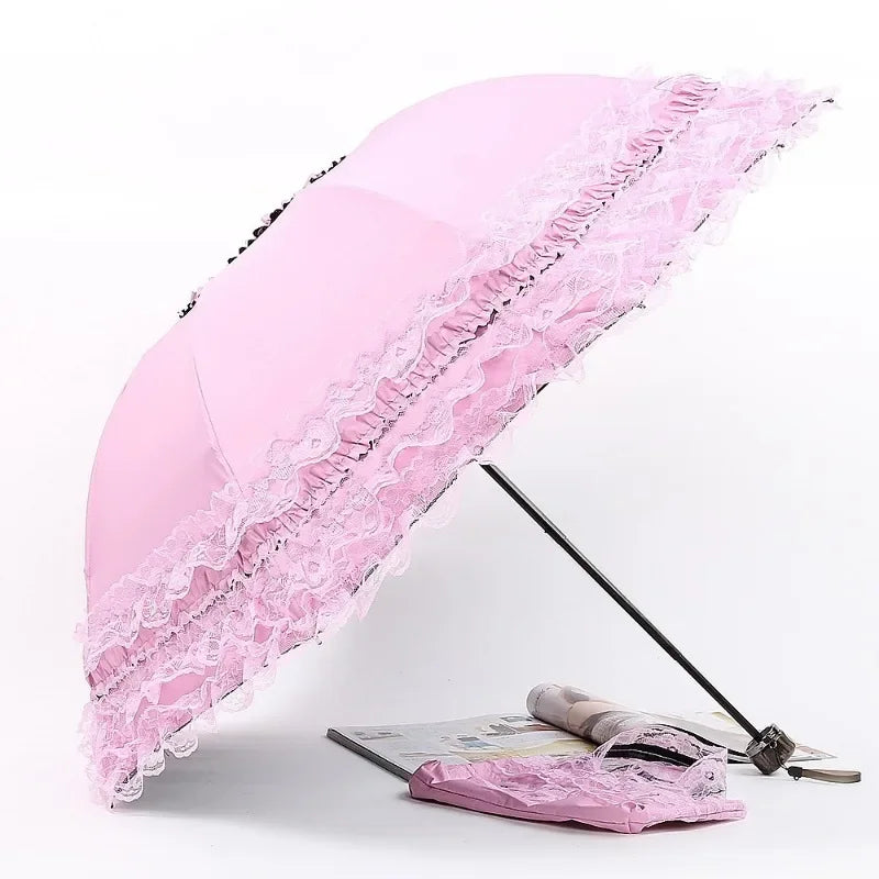 Buy Vintage Lace Gothic Parasol UV Protection