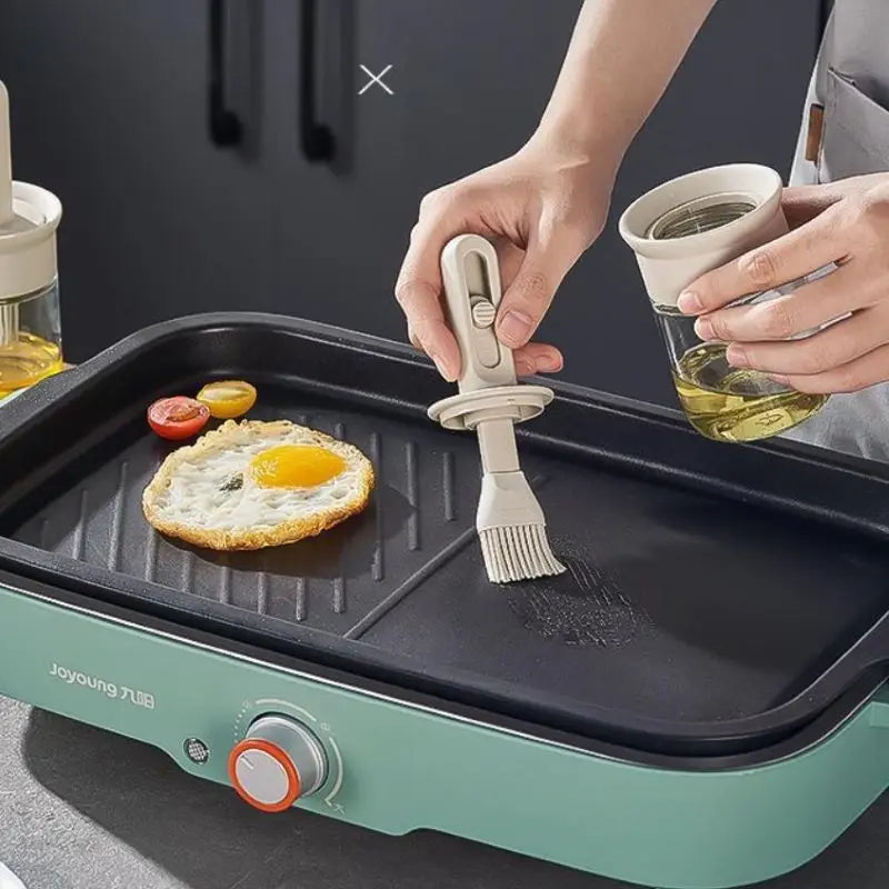 Oil Dispenser Bottle with Silicone Brush Kitchen Cooking Tool
