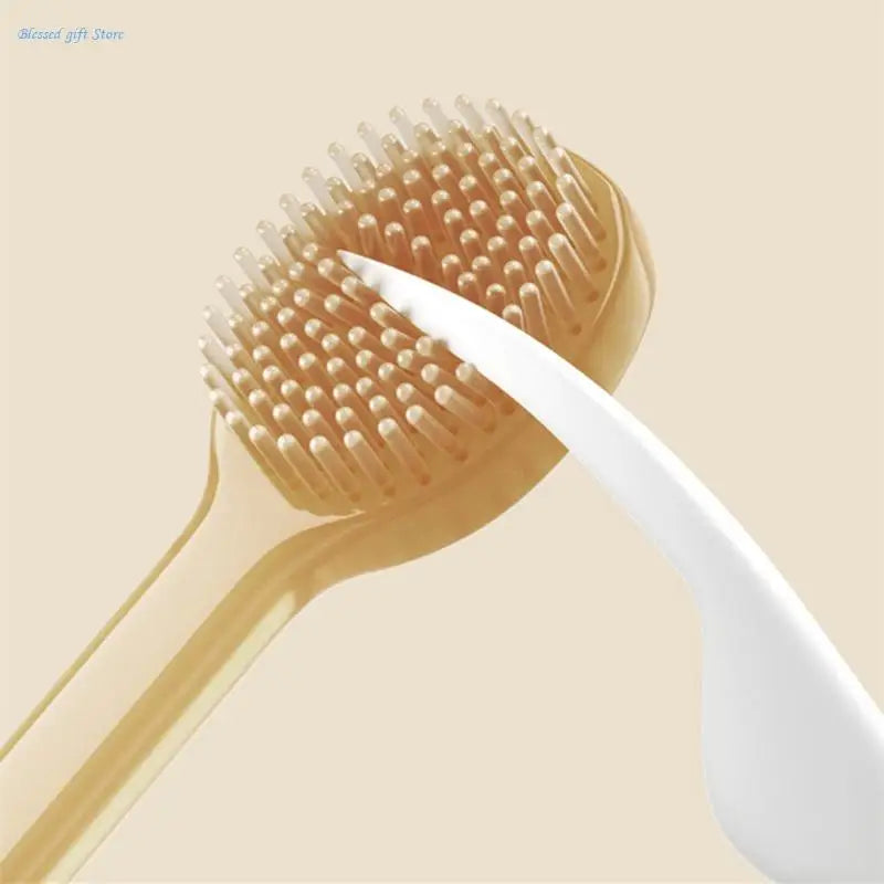 Silicone Baby Toothbrush Set with Tongue Scraper for Infants