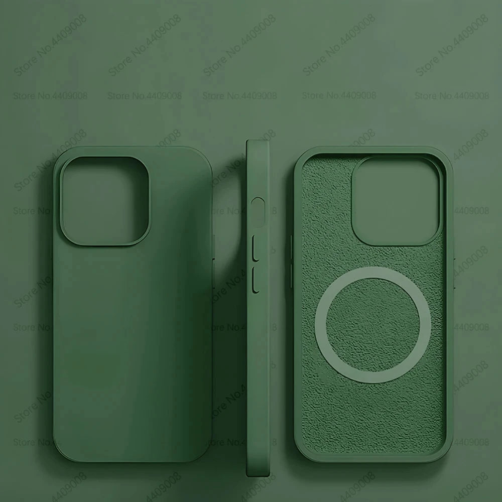 MagSafe Magnetic Silicone Case for iPhone 11 12 13 14 15 Pro Max
