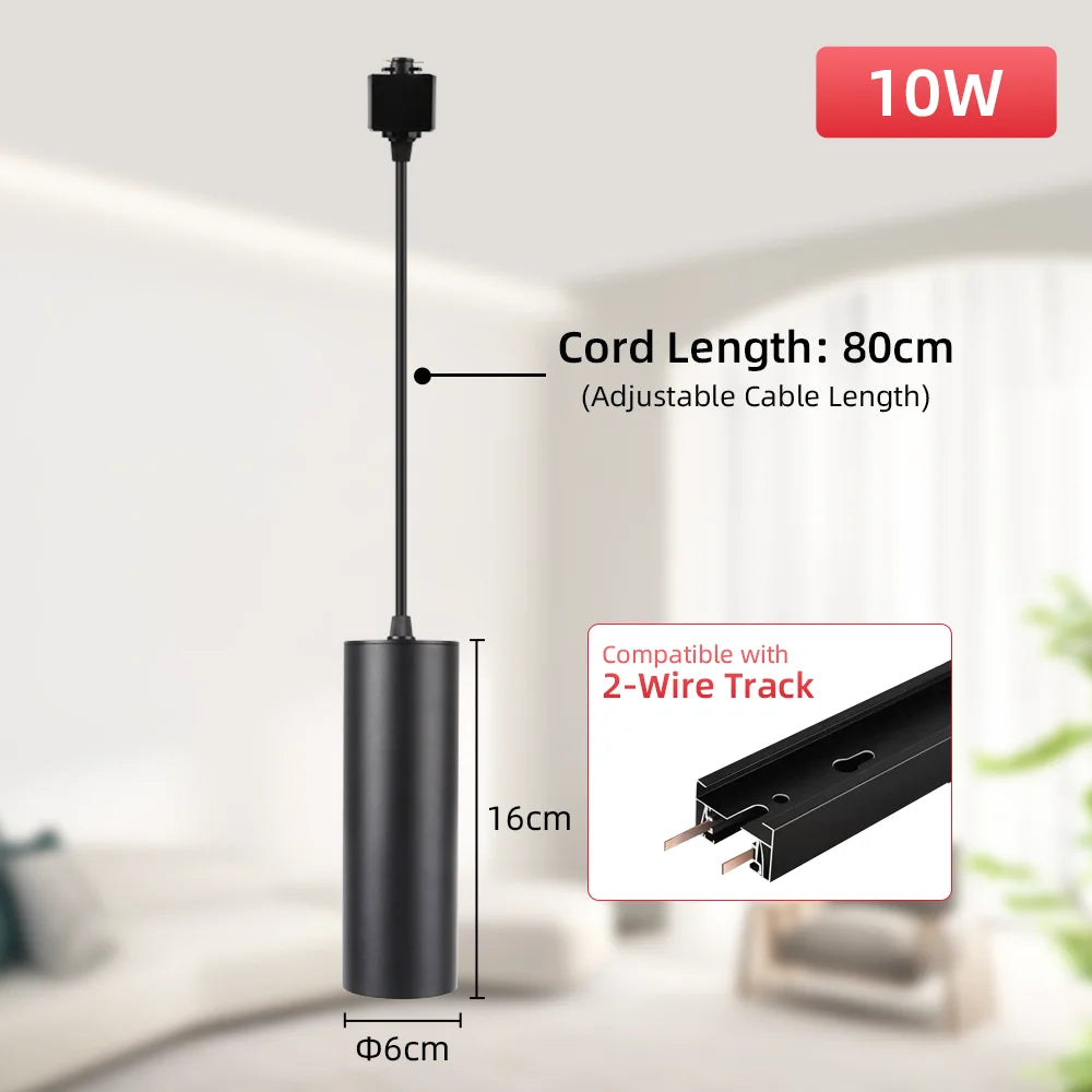 Modern LED Track Pendant Light for Kitchen & Living Room